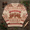 Serious About Cookie Exchange Rolling Pin Army Ugly Christmas Sweater - Front View Main Mockup