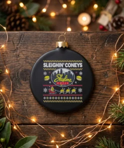 Sleighin Coneys Skyline Christmas Shirt - Lifestyle Model Mockup