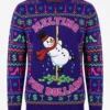 snowman stripper melting on the brass pole ugly christmas sweater 1