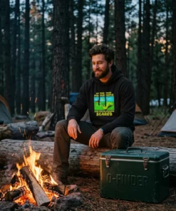 so you took mushrooms and you re feeling scared black hoodie campfire twilight