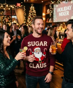 sugar claus cash money rich daddy sarcastic gag christmas sweater