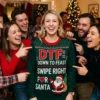 swipe right for santa dtf adult humor gag christmas sweater
