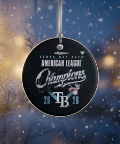 Tampa Bay Rays 2026 American League Champions Locker Room T-Shirt Ornament - Back or Alternative Angle Mockup
