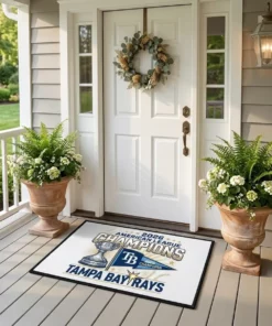 Tampa Bay Rays 2026 American League Champions Pennant Doormat - Front View Main Mockup
