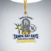 Tampa Bay Rays 2026 World Series Champions Commissioner Trophy Die-Cut Acrylic Ornament - Front View Main Mockup
