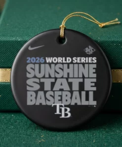 Tampa Bay Rays 2026 World Series Sunshine State Baseball T-Shirt Ornament - Back or Alternative Angle Mockup