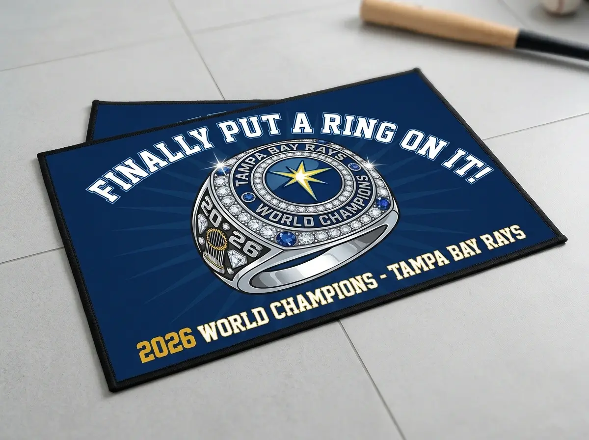 Tampa Bay Rays Finally Put A Ring On It 2026 World Champions Welcome Doormat - Design Preview