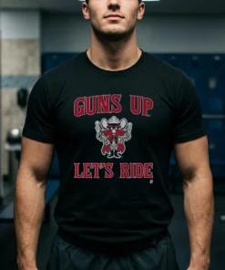 Texas Tech Red Raiders Guns Up LetS Ride Shirt - Front View Main Mockup