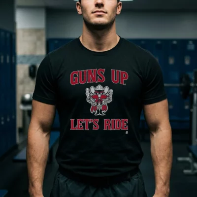 Texas Tech Red Raiders Guns Up LetS Ride Shirt - Front View Main Mockup