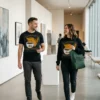 that s that me depresso black tshirt museum gallery couple