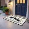 the dogs rule the house we just pay the mortgage funny pet doormat mockup 2