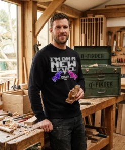 the new level i m on a new level youth black sweatshirt woodshop craftsman