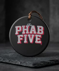 The Phab Five T-Shirt - Close-up Graphic Detail Mockup