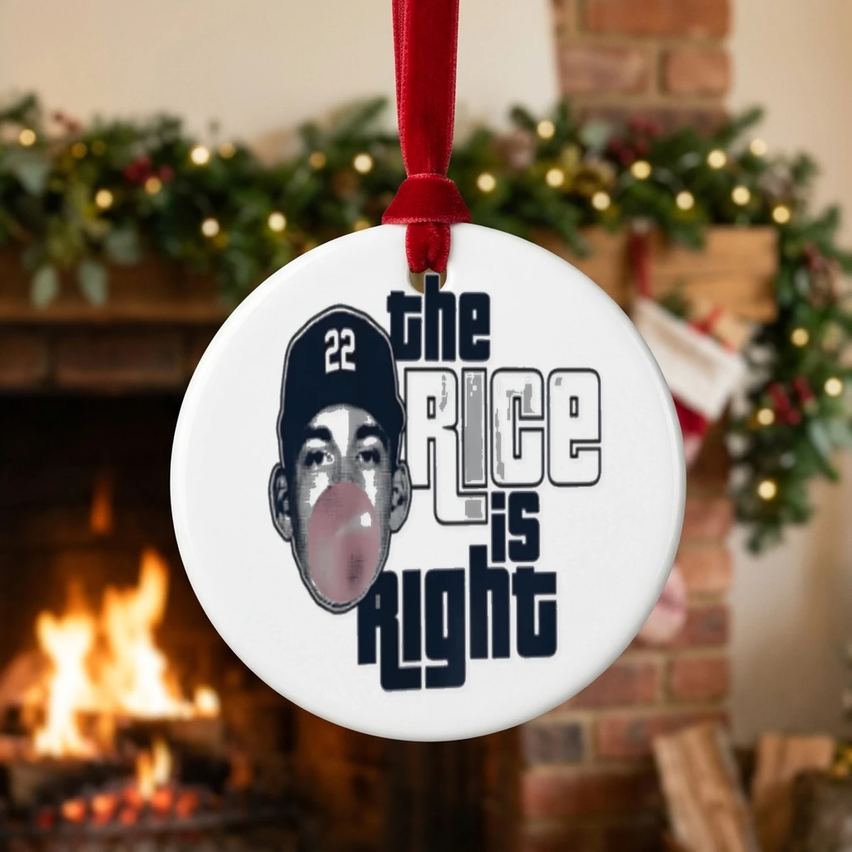 the rice is right ben rice dubble bubble new york yankees baseball ornament the rice is right ben rice dubble bubble new york yankees baseball ornament