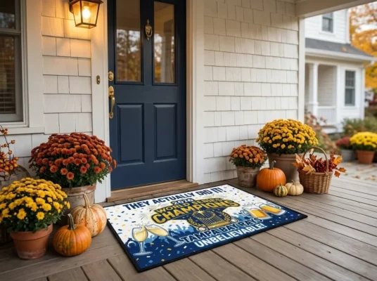 They Actually Did It 2026 World Series Champions Tampa Bay Rays Doormat - Front View Main Mockup