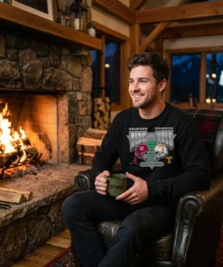 third saturday in october alabama vs tennessee football black sweatshirt stone fireplace