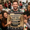 too naughty for the public record classified santa gag christmas sweater