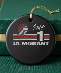 Trail Blazers Ja Morant Signature T-Shirt - Close-up Graphic Detail Mockup