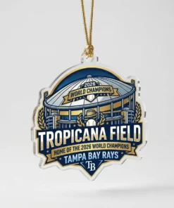 Tropicana Field Dome Golden Catwalk 2026 World Series Champions Acrylic Ornament - Front View Main Mockup