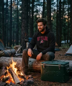 Utah Utes Drum And Feather Logo Shirt - Lifestyle Model Mockup