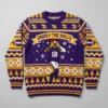 Vikings Justin Jefferson Griddy Holiday Ugly Christmas Sweater - Front View Main Mockup