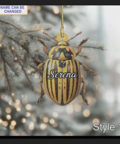 vintage colorado potato beetle entomology specimen christmas tree ornament 1