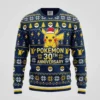 vintage pikachu pokeball 30 years ugly christmas jumper festive gaming crewneck 1