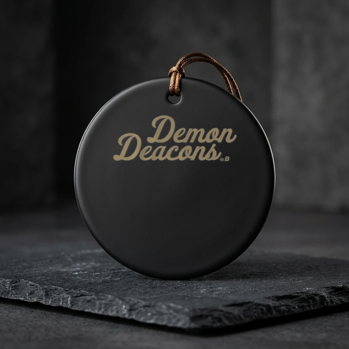 wake forest demon deacons script ceramic ornament Wake Forest Demon Deacons Script Shirt - Back or Alternative Angle Mockup