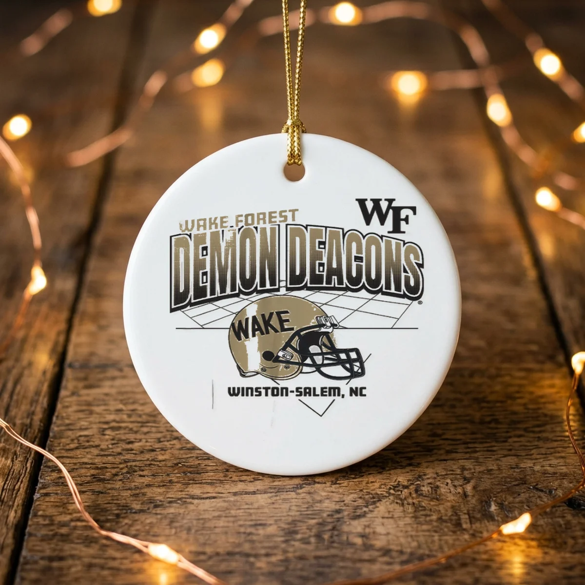 wake forest football helmet grid ornament Wake Forest Football Helmet Grid Shirt - Lifestyle Model Mockup