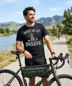 wake me up inside black tshirt gravel bike