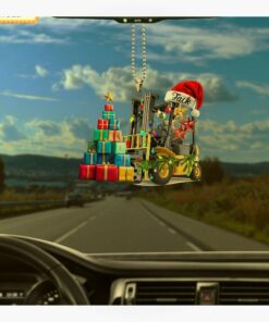 warehouse forklift santa hat gift box operator christmas tree ornament 3
