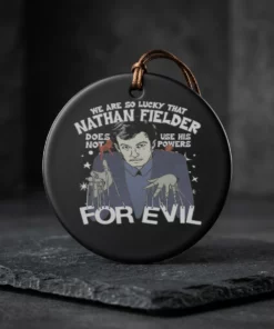 We Are So Lucky That Nathan Fielder Does Not Use His Powers For Evil T-Shirt - Back or Alternative Angle Mockup