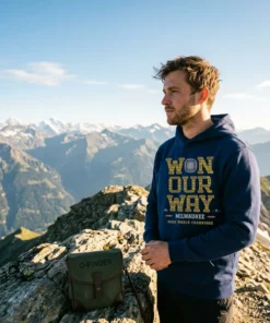 Won Our Way T-Shirt - Close-up Graphic Detail Mockup