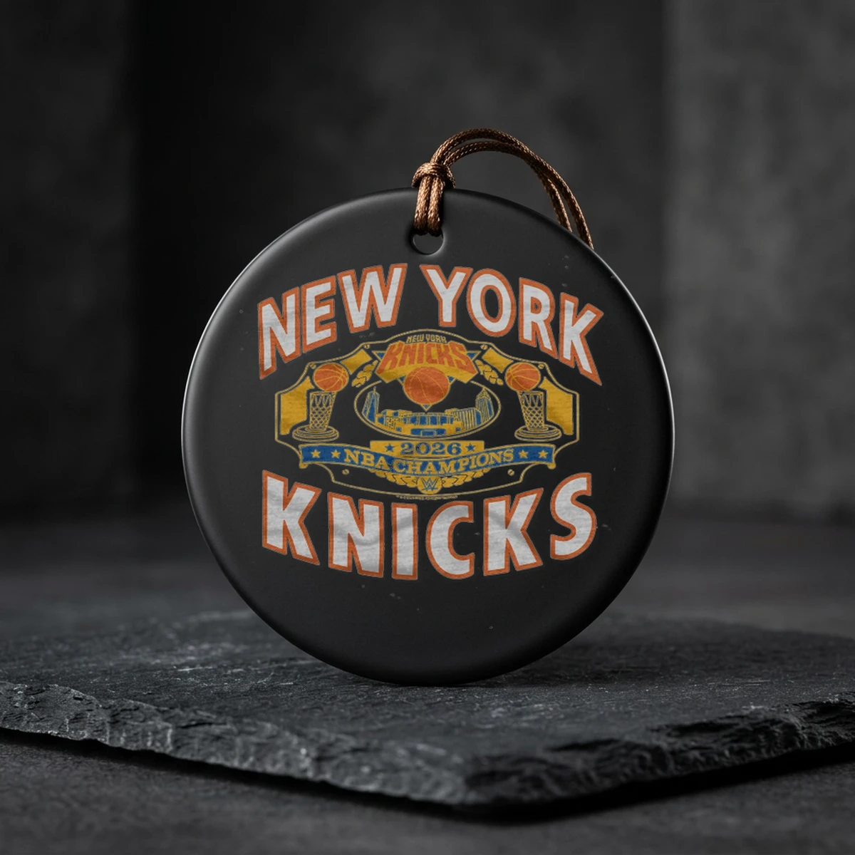 wwe x new york knicks nba champions 2026 ceramic ornament WWE X New York Knicks NBA Champions 2026 Shirt - Back or Alternative Angle Mockup
